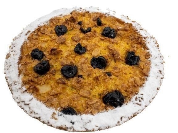 Amandelboterkoek met kersen